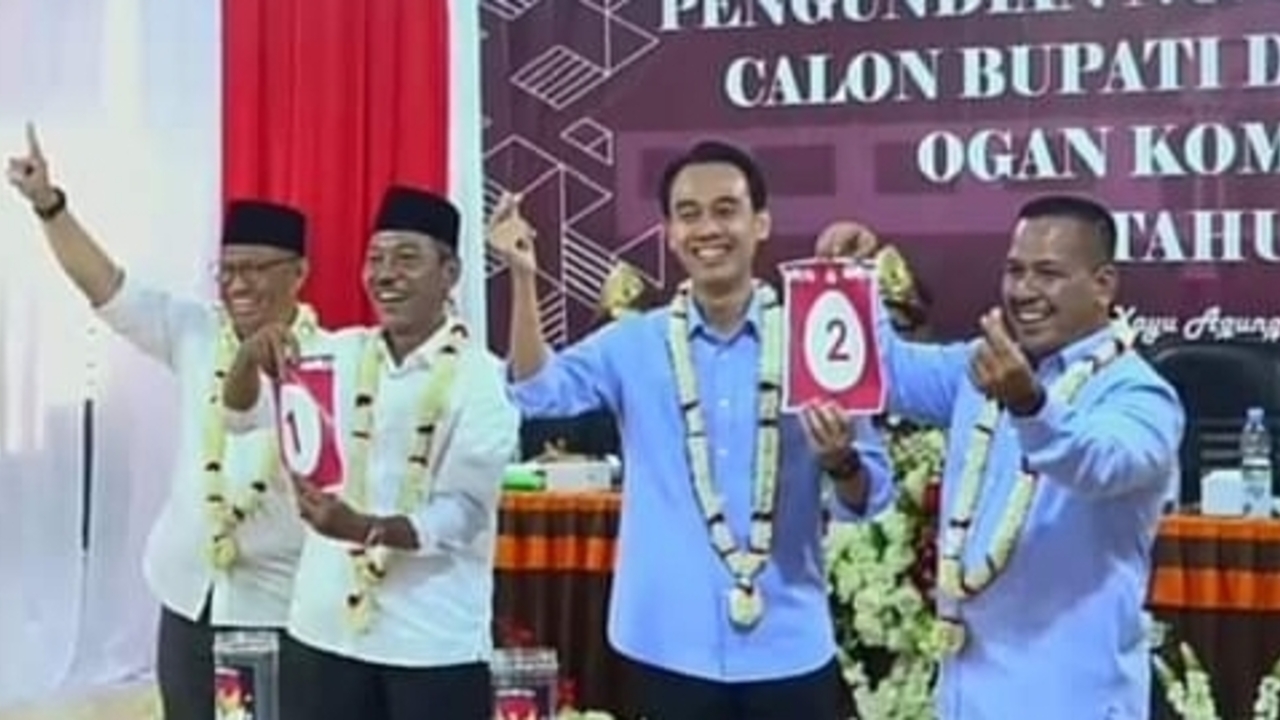 Pilkada OKI 2024 : Pasangan JADI Dapat Nomor Urut 1, MURI Nomor 2!