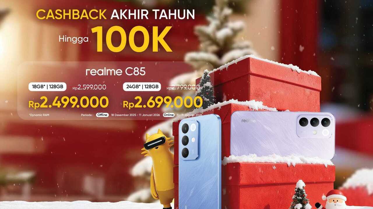 Cashback Akhir Tahun yang Sayang Dilewatkan, Dapatkan Potongan Rp100.000 untuk Pembelian realme C85