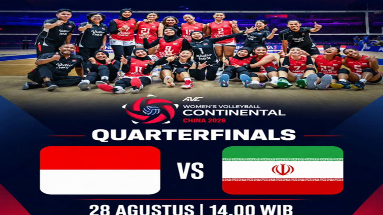 AVC Continental 2026: Duel Penentu Semifinal, Indonesia Vs Iran. 