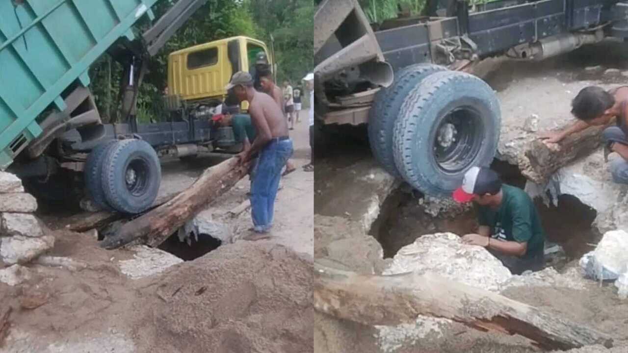 Gorong-Gorong Jebol di Ruas Payaraman–Rengas Ancam Putuskan Akses Utama Warga