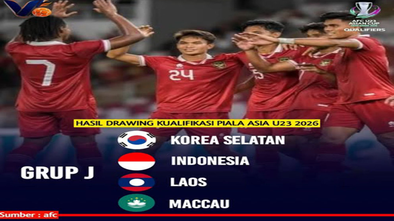 Hasil Drawing Grup J Kualifikasi AFC U-23 2026: Indonesia Jadi Tuan Rumah, Korea Jadi Ancaman!