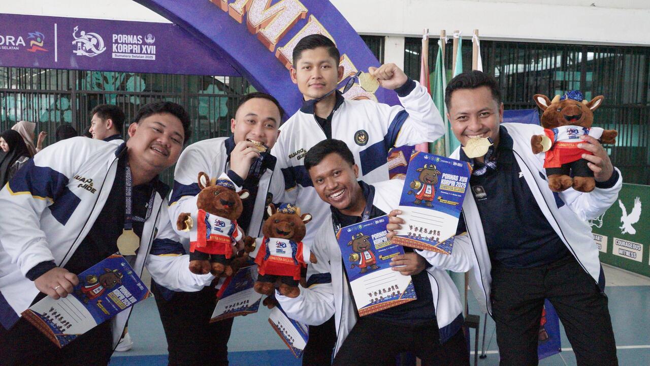 Tim Basket Kemenimipas Raih Medali Emas di Pornas Korpri Tahun 2025