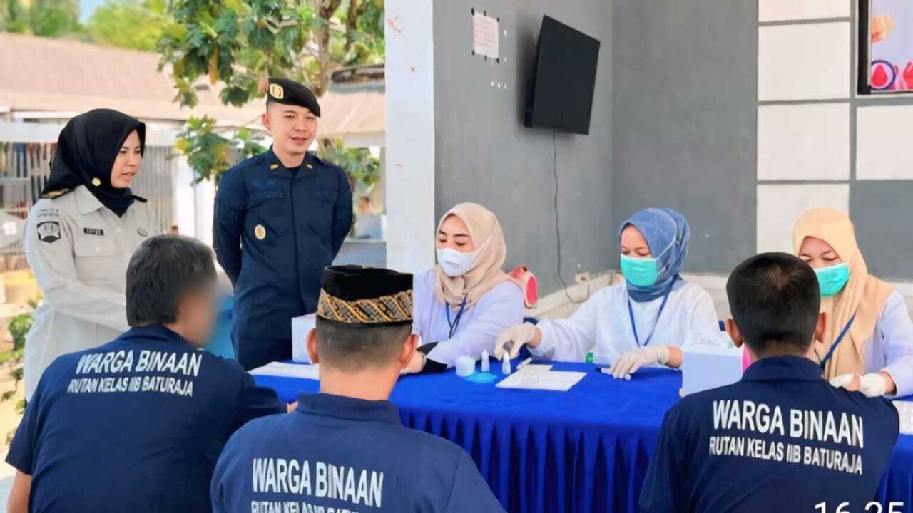 Rutan Baturaja Uji Screening Warga Binaan Cegah Penyebaran HIV