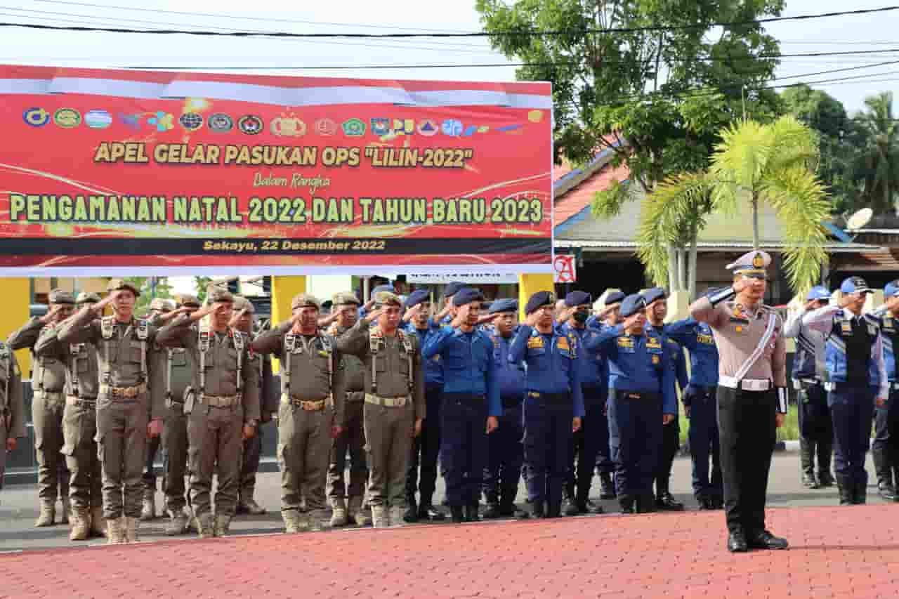 Ratusan Personel Polres Muba Siap Amankan Nataru, Ini Pesan Kapolres...