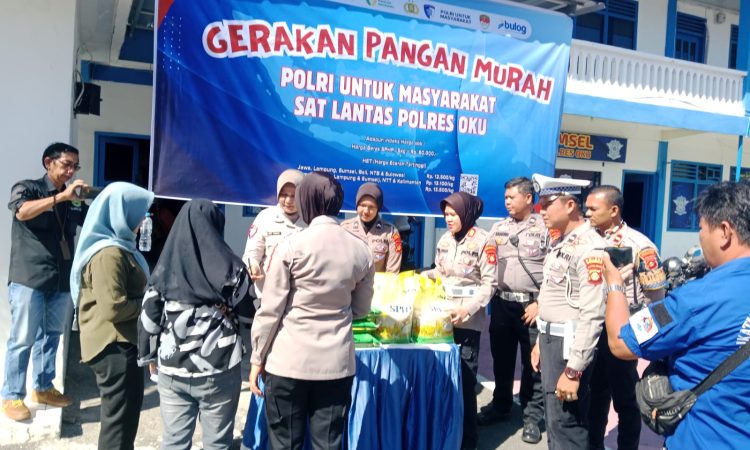 Satlantas Polres OKU Gelar Gerakan Pangan Murah