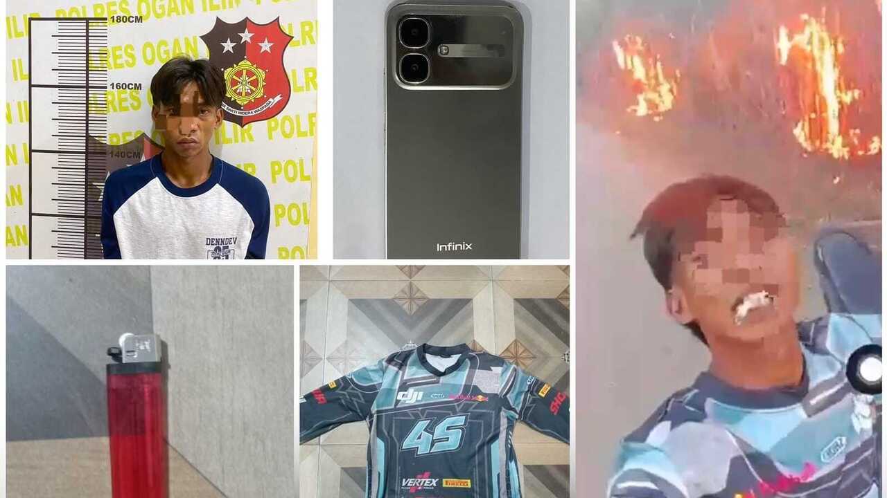 Sakit Hati Tak Diterima Kerja, Pemuda di Ogan Ilir Bakar 4,5 Hektare Lahan Tebu