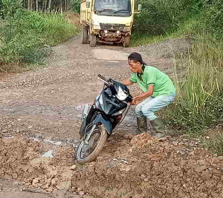 Warga Ketapat Bening Keluhkan Kerusakan Jalan Negara, Ini Perusahaan yang Merusak Jalan