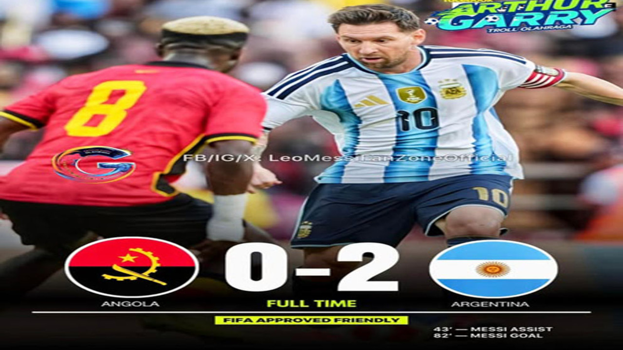 Hasil Laga Persahabatan: Argentina Menang 2-0 atas Angola 