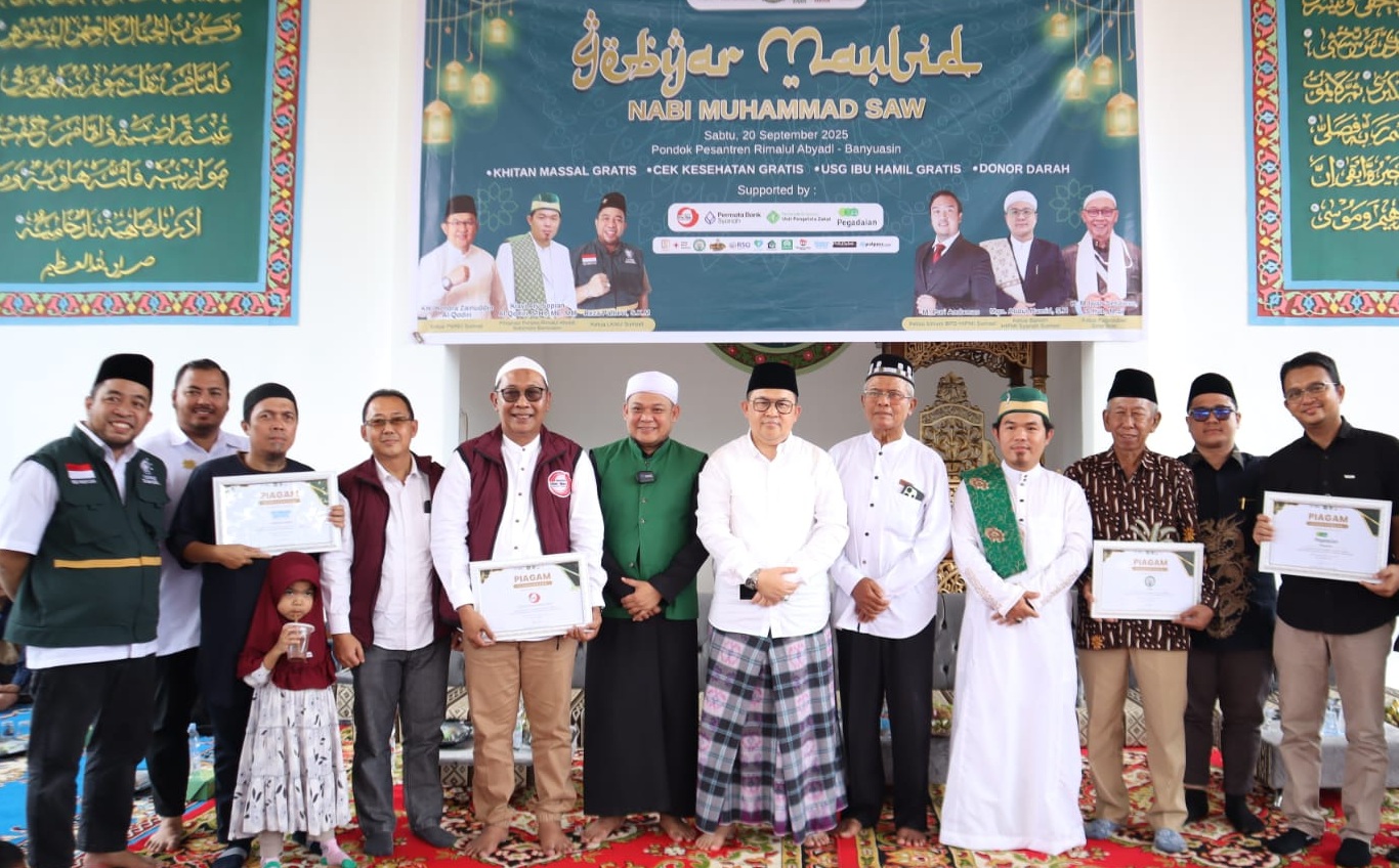 Bukti Kepedulian PWNU Sumsel dan HIPMI Syariah: Gelar Khitanan Gratis di Gebyar Maulid Nabi Muhammad 1447 H