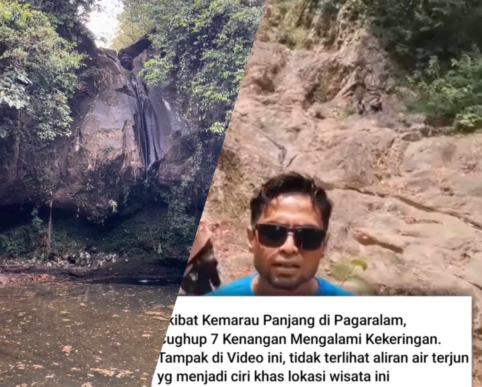 Waduh! Viral di Tiktok, Air Terjun Mangkok dan 7 Kenangan di Pagaralam Sumatera Selatan Kering Kerontang! 