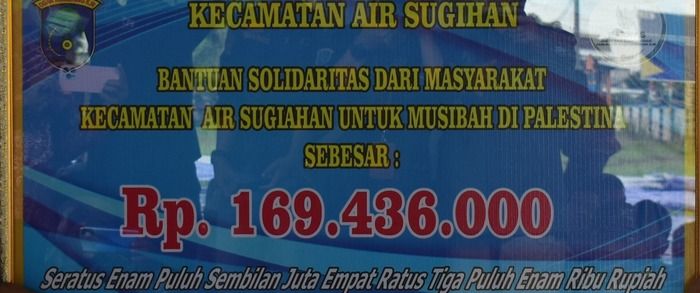 Donasi Warga Air Sugihan OKI untuk Palestina Tembus Ratusan Juta 