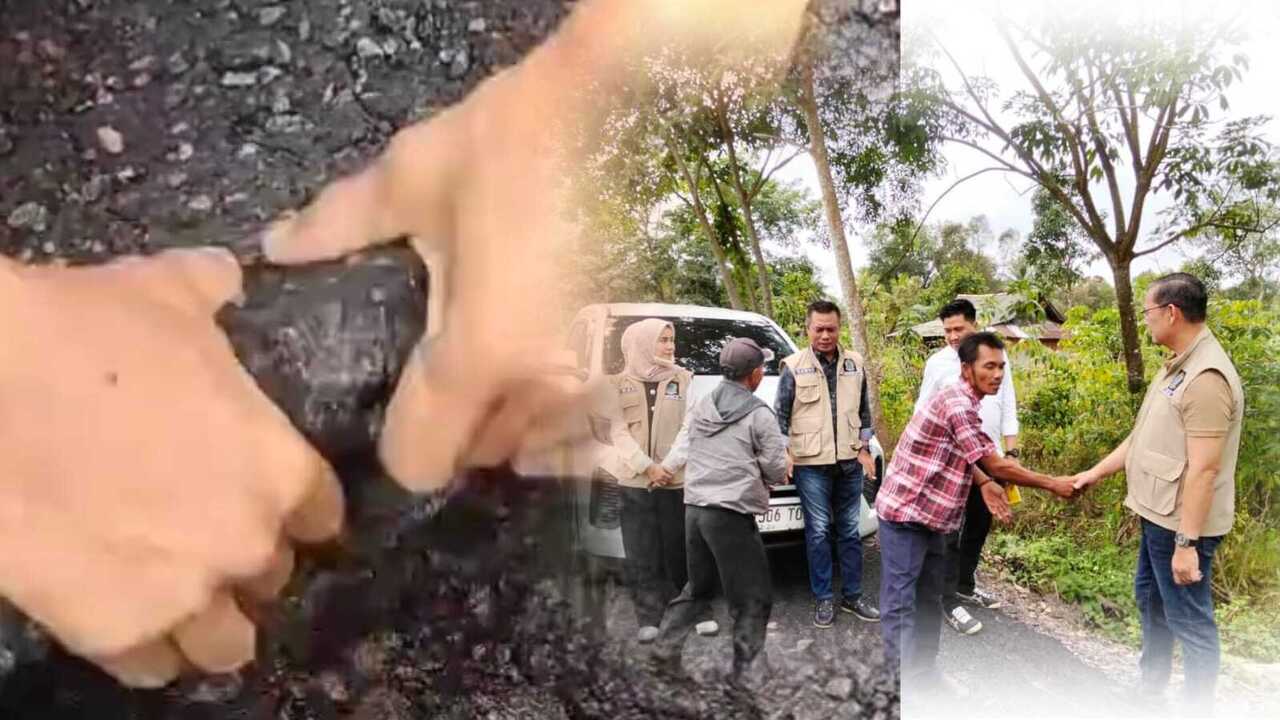 Komisi III DPRD Ogan Ilir Tinjau Proyek Jalan Aspal yang Viral Dikelupas Warga