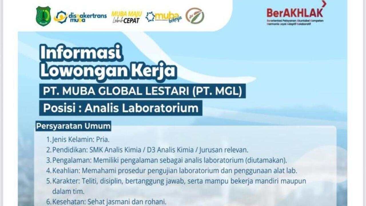 Wujudkan “Muba Bekerja”, PT Muba Global Lestari Prioritaskan Putra-Putri Daerah Sesuai Perda No. 2 Tahun 2020