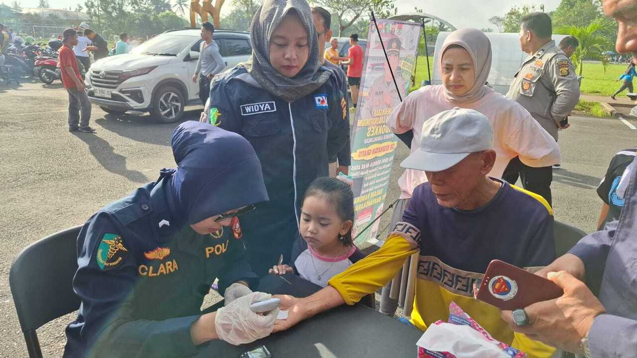 Warga Antusias Manfaatkan Layanan Pemeriksaan Kesehatan Gratis Sidokkes Polres Lubuklinggau
