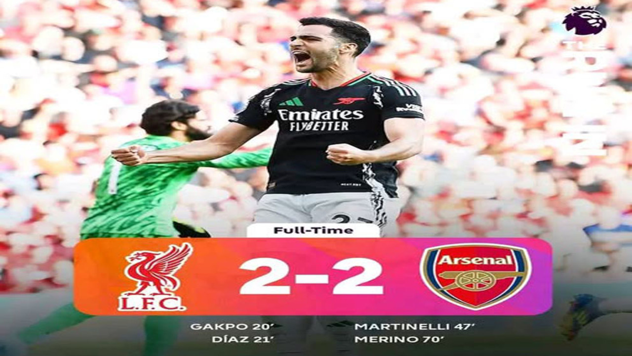 Liverpool 2-2 Arsenal, Dua Gol Cepat dan Satu Kartu Merah