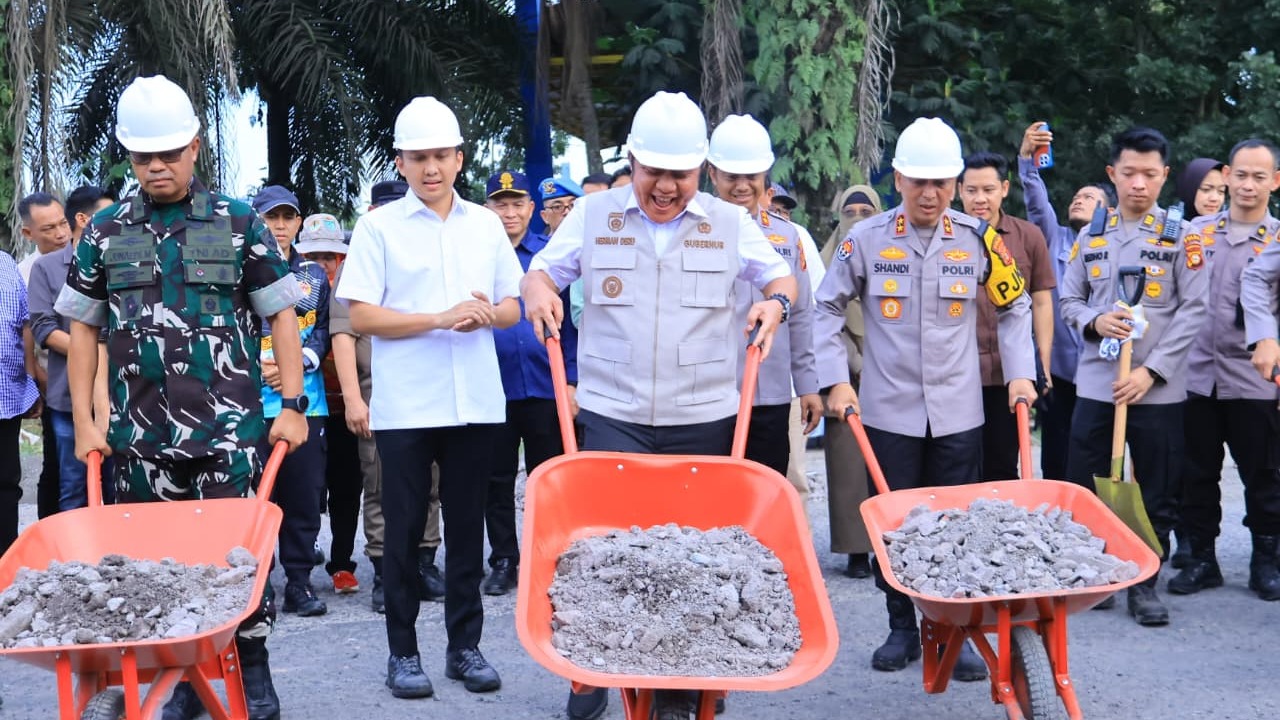 Herman Deru Pimpin Apel Program Belida, Target Zero Lubang di Sumsel Jelang Lebaran.