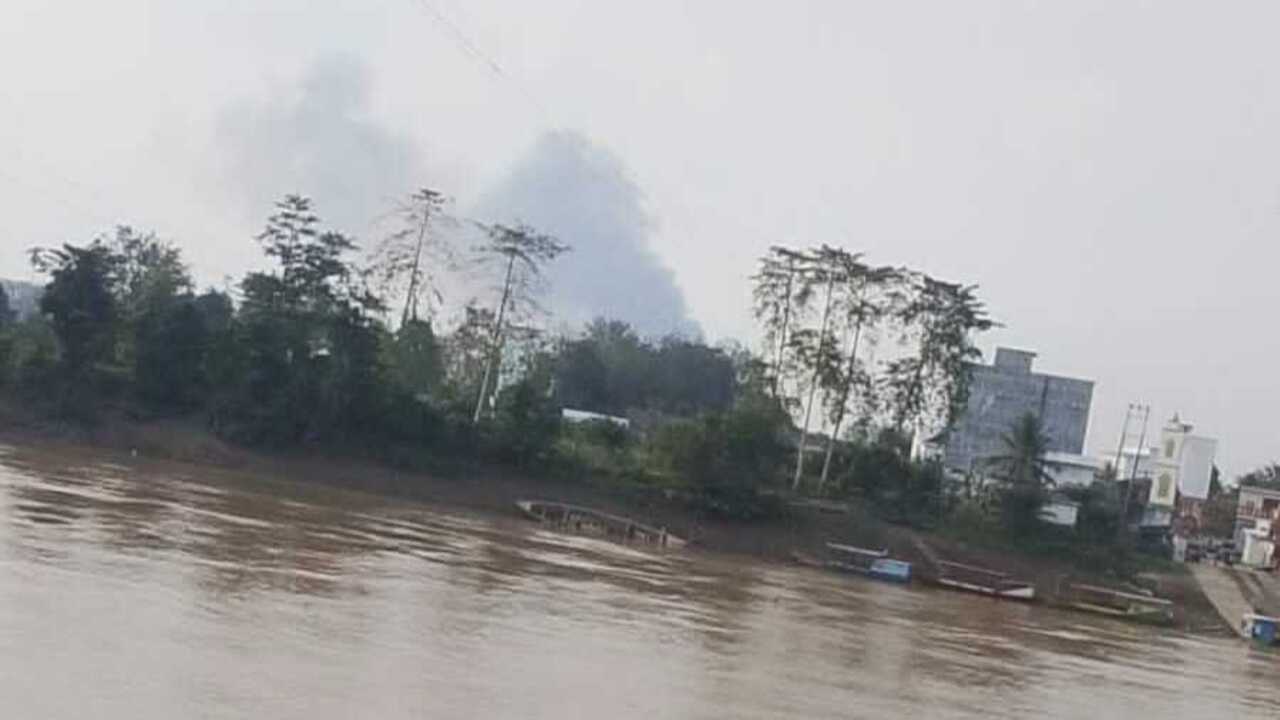 Sumur Bor Minyak di Keban 1 Sanga Desa Terbakar