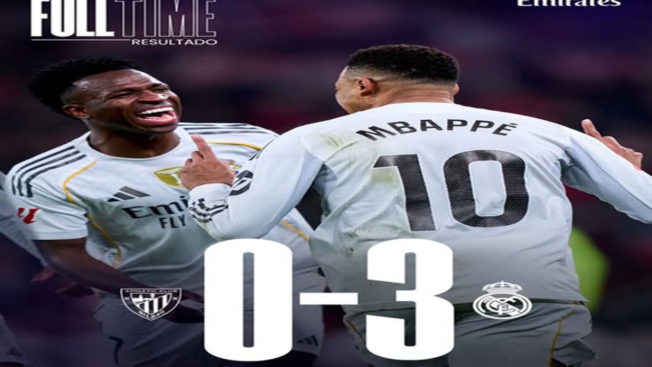 Hasil La Liga Spanyol: Athletic Bilbao 0-3 Real Madrid, Klasemen Kian Panas.