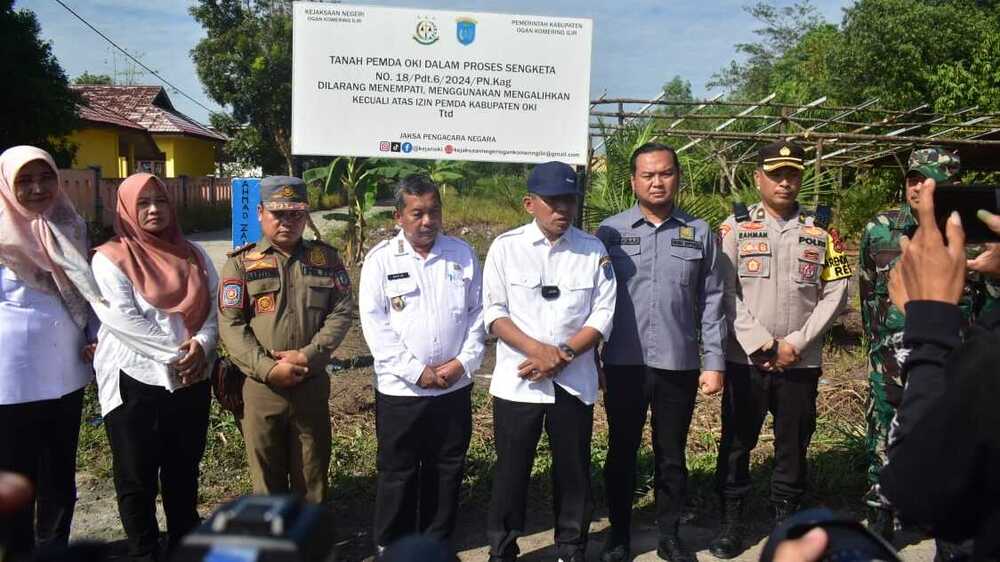 Pasang Plang di Hutan Kota : Pemkab dan Kejari OKI Amankan Aset!