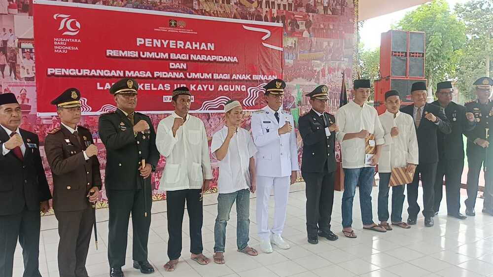 860 Warga Binaan Lapas Kayuagung Terima Remisi HUT RI, 7 Orang Langsung Bebas