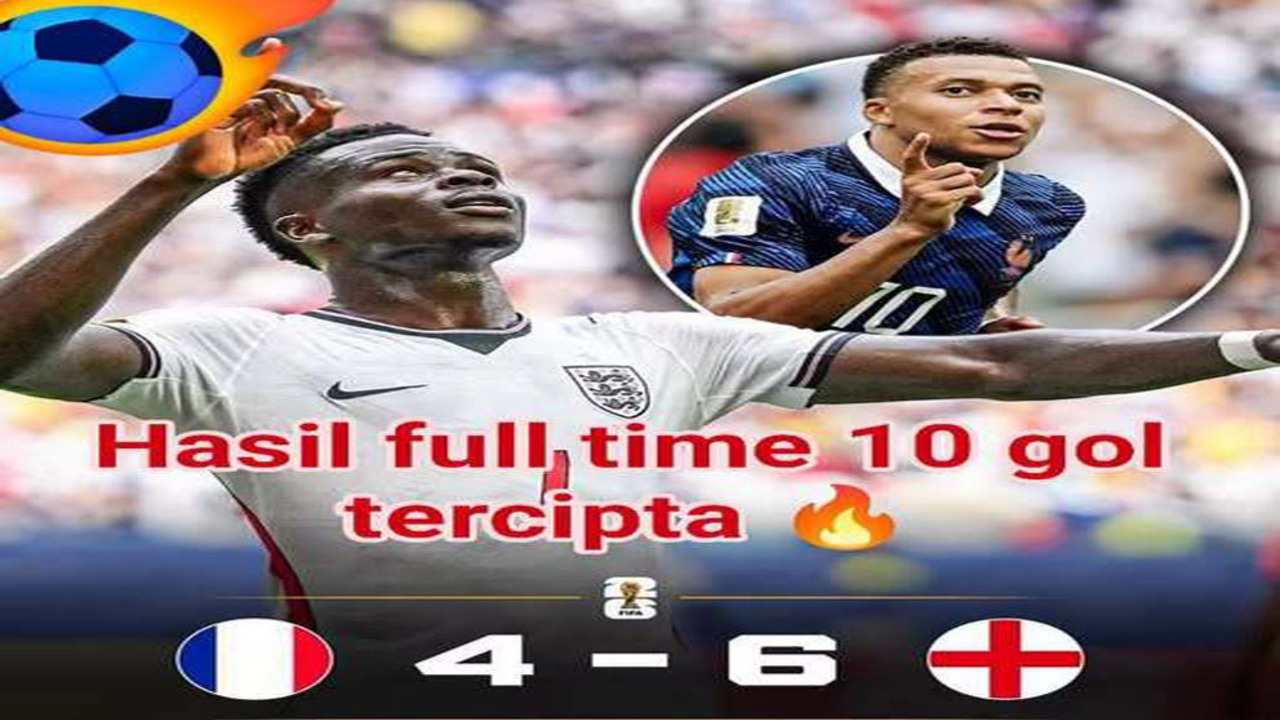 Piala Dunia 2026: Inggris Bungkam Prancis 6-4, The Three Lions Rebut Juara 3.