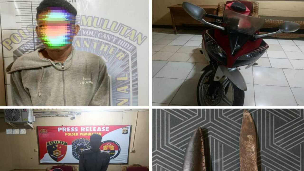 Tim Panther Polsek Pemulutan Tangkap Pelaku Curanmor Bersenjata Tajam di Ogan Ilir, Dua Masih Buron