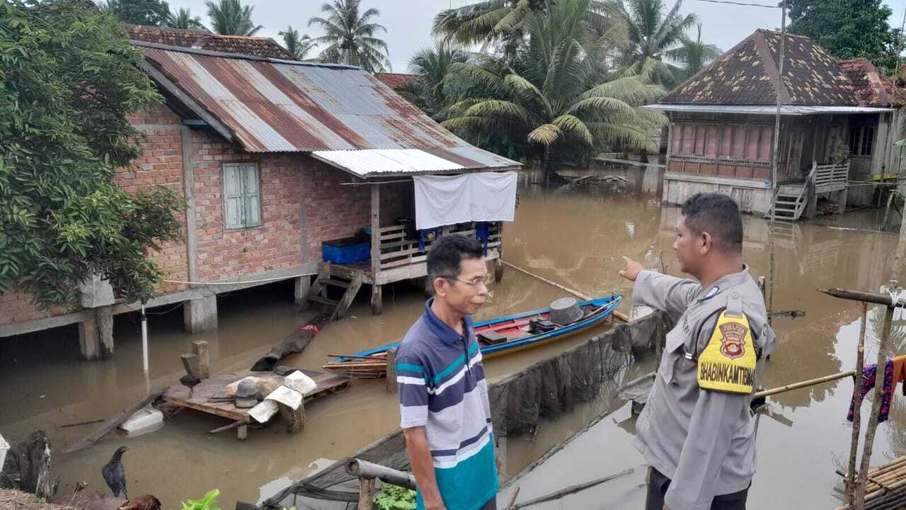 Sungai Ogan Meluap Puluhan Rumah di Lubuk Keliat Terendam Banjir