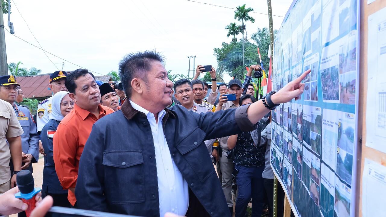 Gubernur Herman Deru Resmikan Groundbreaking Pembangunan Jembatan Tanah Kering Baru yang Viral di Pulau Rimau