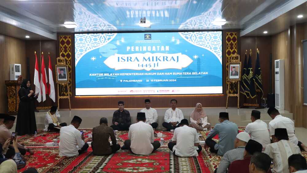   Peringati Isra' Mi'raj 1445 H, Pegawai Kanwil Kemenkumham Sumsel Ikuti Ceramah Keagamaan