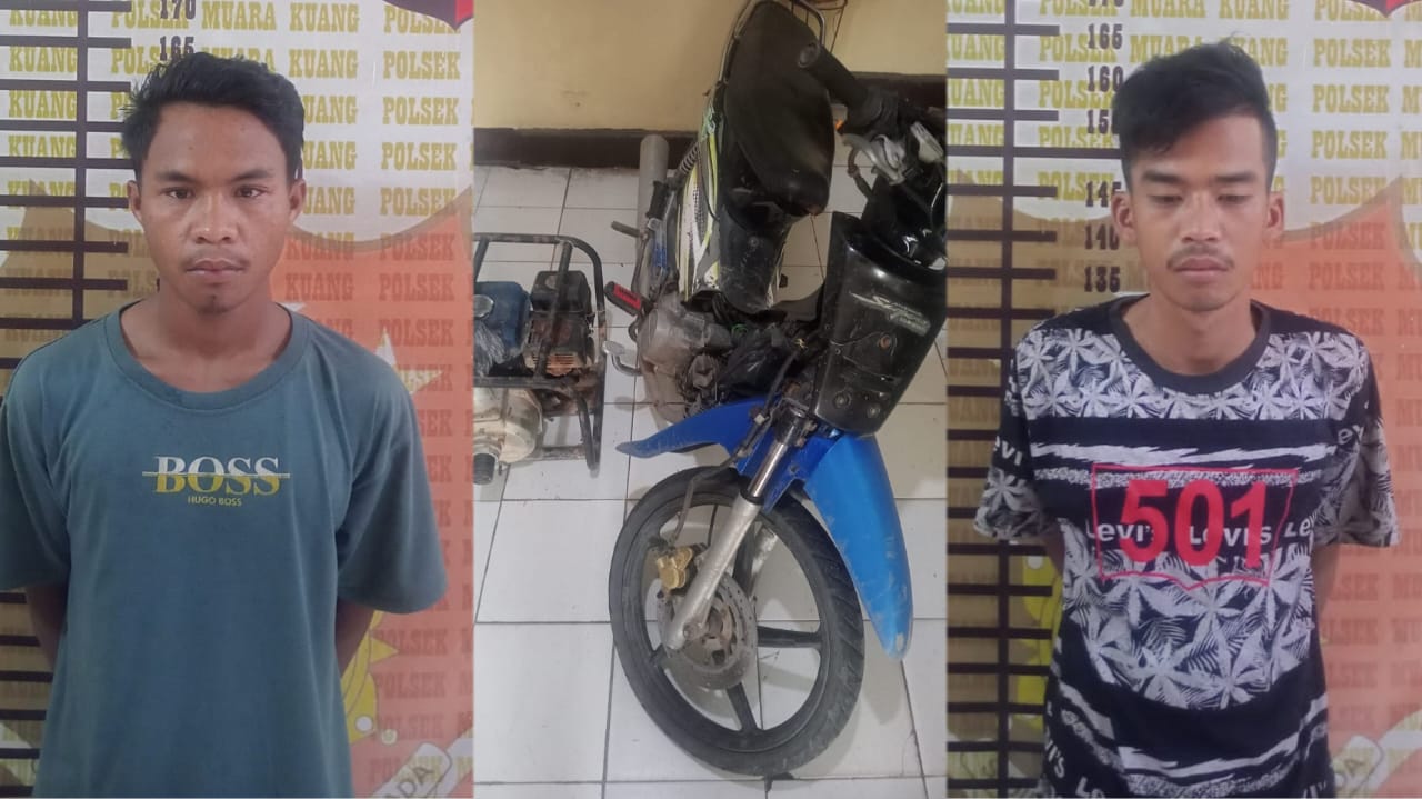 Polsek Muara Kuang Berhasil Gagalkan Aksi Pencurian Mesin Pompa Air, Dua Pelaku Diamankan Satu DPO