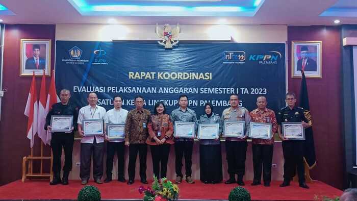 Konsisten Jaga Akuntabilitas Keuangan, Kemenkumham Sumsel Raih Penghargaan dari KPPN Palembang