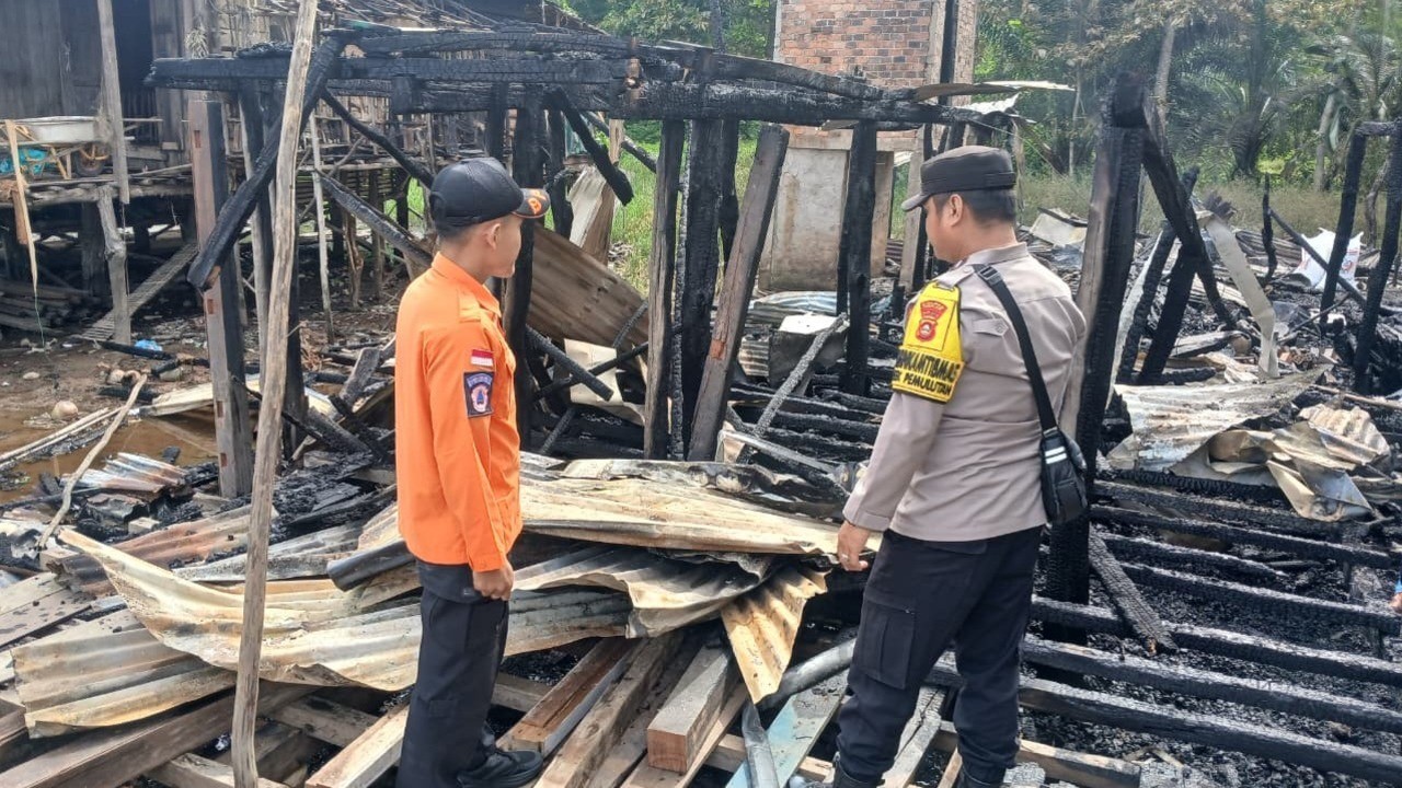 Satu Rumah Warga di Desa Segayam Ogan Ilir Hangus Terbakar, Diduga Akibat Korsleting Listrik