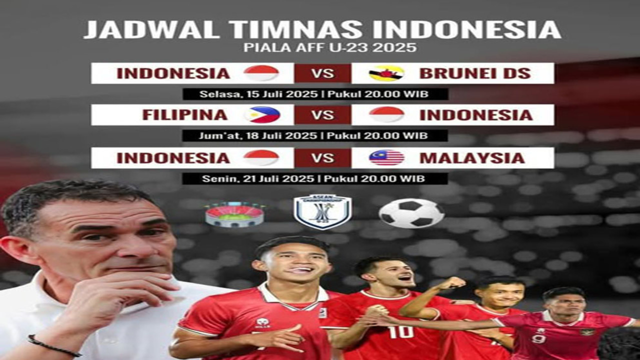 Piala AFF U23 2025: Ini Jadwal Lengkap dan Skuad Akhir Timnas U-23 Indonesia