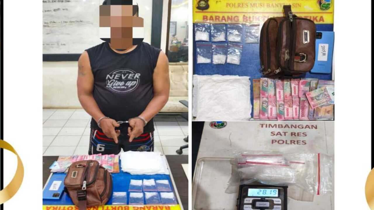 Dua Hari Dua Pengedar Ditangkap, Satresnarkoba Muba Amankan 30,42 Gram Sabu