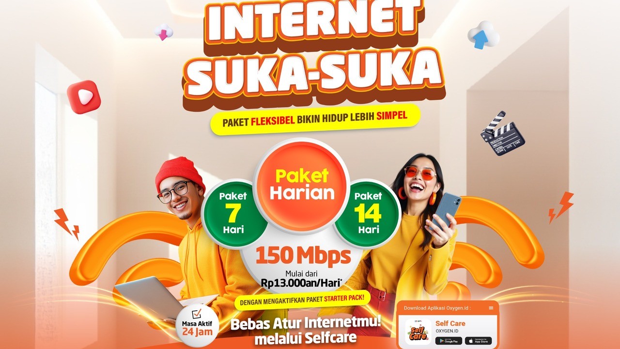 Oxygen.id Luncurkan Internet Suka-Suka,  Unlimited Mulai Rp13 Ribuan