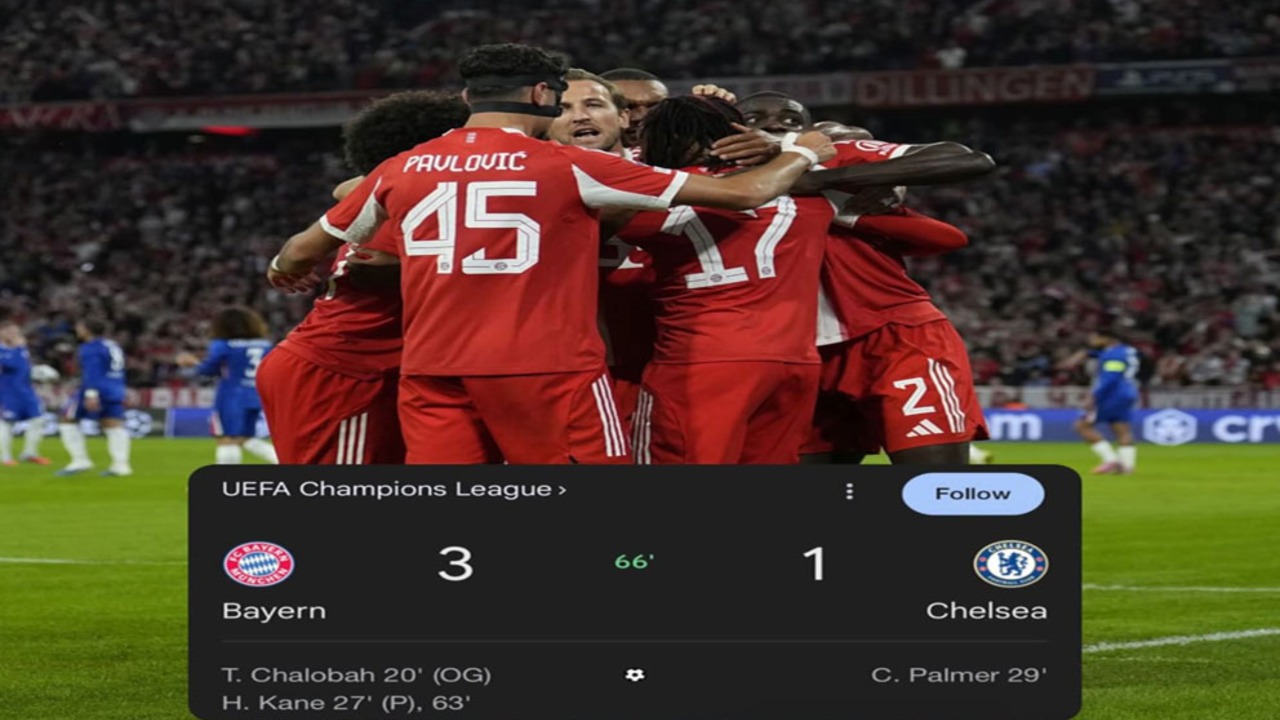 Liga Champions 2025/2026: Kane Bawa Bayern Kalahkan Chelsea 3-1 di Allianz Arena