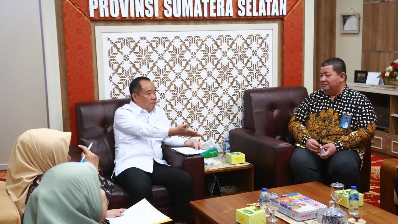 Wagub Sumsel Cik Ujang Terima Pimpinan PT Jamkrindo, Bahas Penguatan Sinergi Dukungan UMKM
