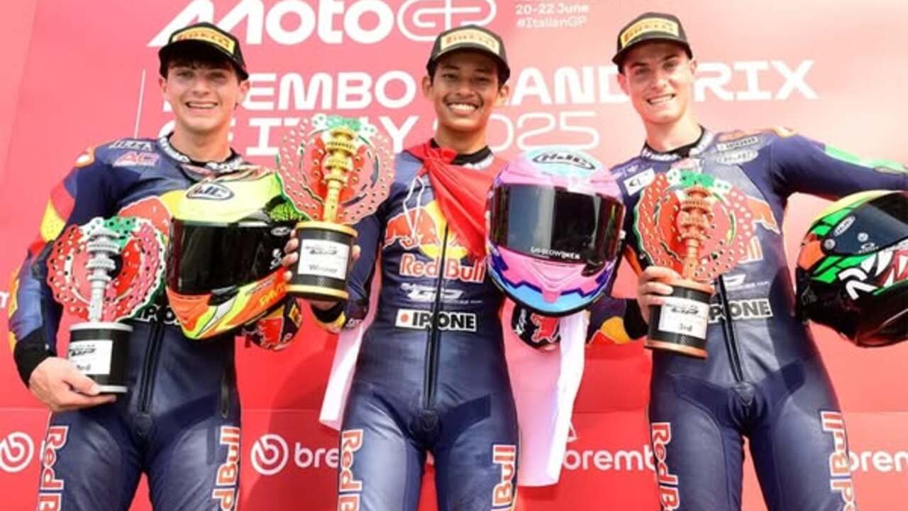 Red Bull Rookies Cup 2025: Veda Ega Pratama Juara Race 1 di Sirkuit Mugello Italia