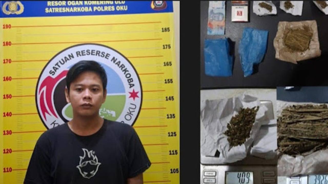 Jual Ganja, Warga Sekarjaya OKU Diciduk Polisi