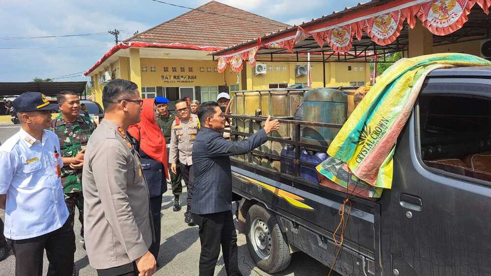 Satgas Ilegal Drilling Prabumulih Berhasil Gagalkan Pengiriman 8 Ribu Liter BBM Tanpa Dokumen dari Muba