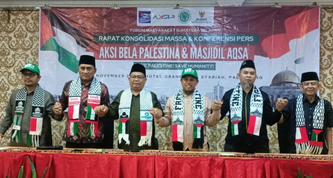 10 Ribu Orang di Palembang Turun ke Jalan Bela Palestina 