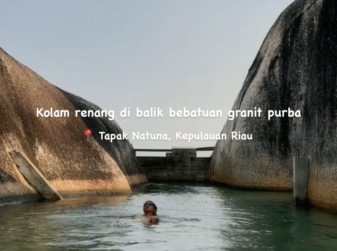 Ada Kolam Renang Alami di Balik Bebatuan Purba, Keajaiban Tersembunyi di Tapak Natuna Kepulauan Riau