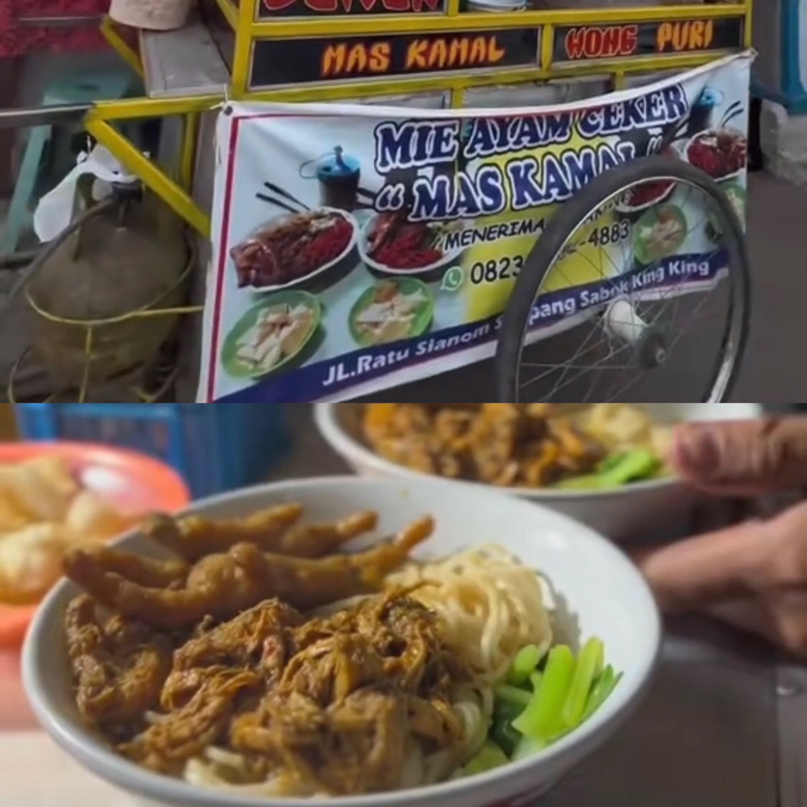 Cuma Rp 8 Ribu, Porsi Mie Ayam Ceker ‘Mas Kamal’ Sampai Tumpah. Cobain Yuk!