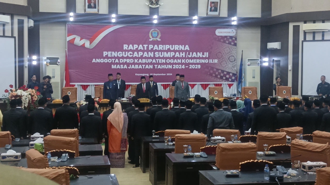 45 Anggota DPRD OKI Terpilih Periode 2024-2029 Resmi Dilantik!