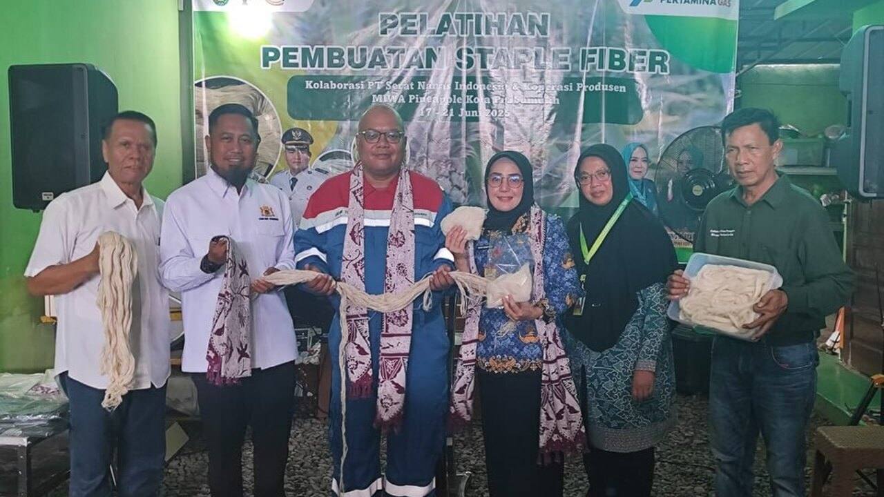Potensi Ekspor Kapas Nanas, Koperasi MIWA Pineapple Gelar Pelatihan Kapas Serat Nanas di Prabumulih