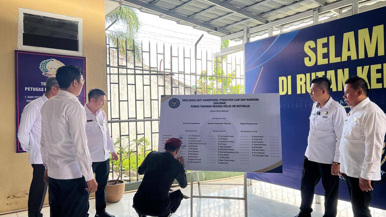Rutan Kelas IIB Baturaja Gelar Deklarasi Anti-Handphone, Pungli, dan Narkoba