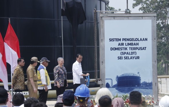 Presiden Jokowi Resmikan Sistem Pengelolaan Limbah Domestik di Palembang, Jadi Kota Pertama Punya SPALDT