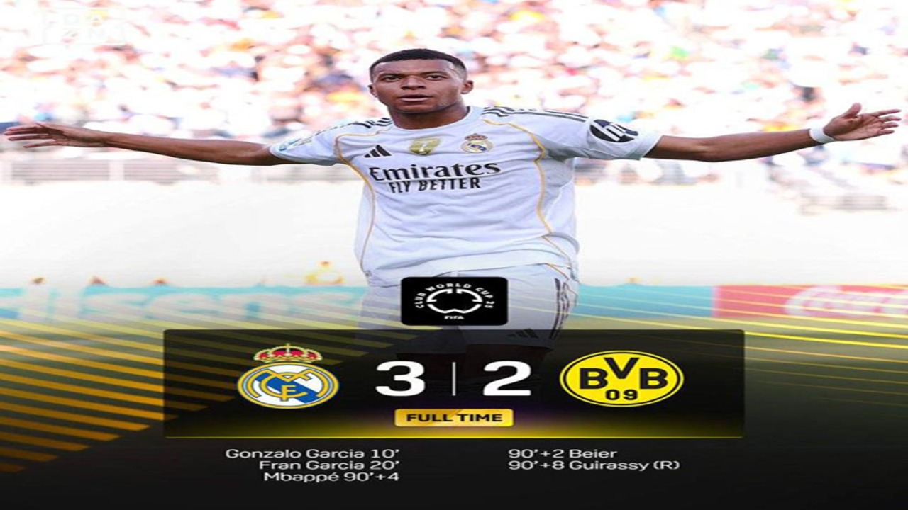 Piala Dunia Antarklub 2025: Real Madrid Lolos ke Semifinal Usai Kalahkan Dortmund 3-2