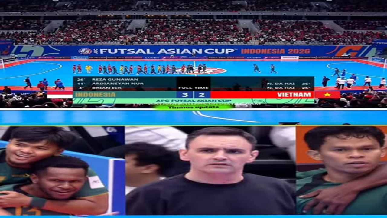 Hasil Indonesia vs Vietnam 3-2: Timnas Futsal Indonesia Lolos ke Semifinal AFC Futsal 2026.