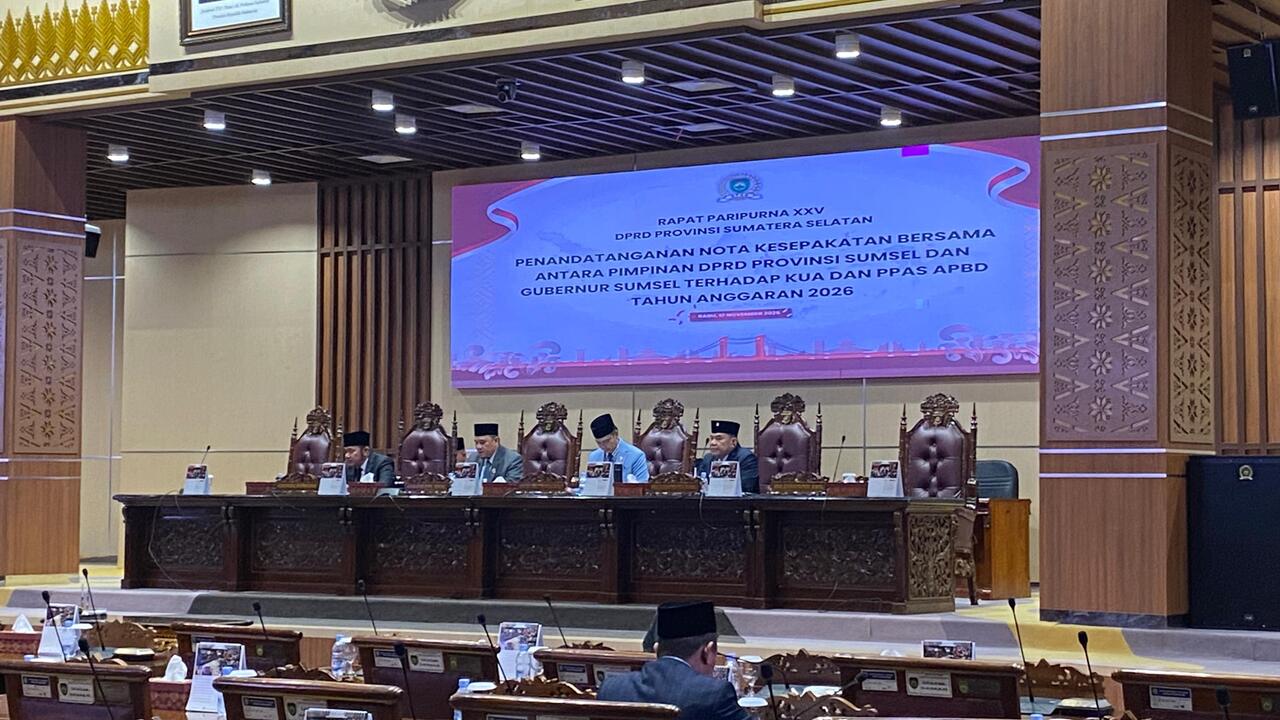 Kemenkum Sumsel Hadiri Rapat Paripurna DPRD Provinsi Sumatera Selatan